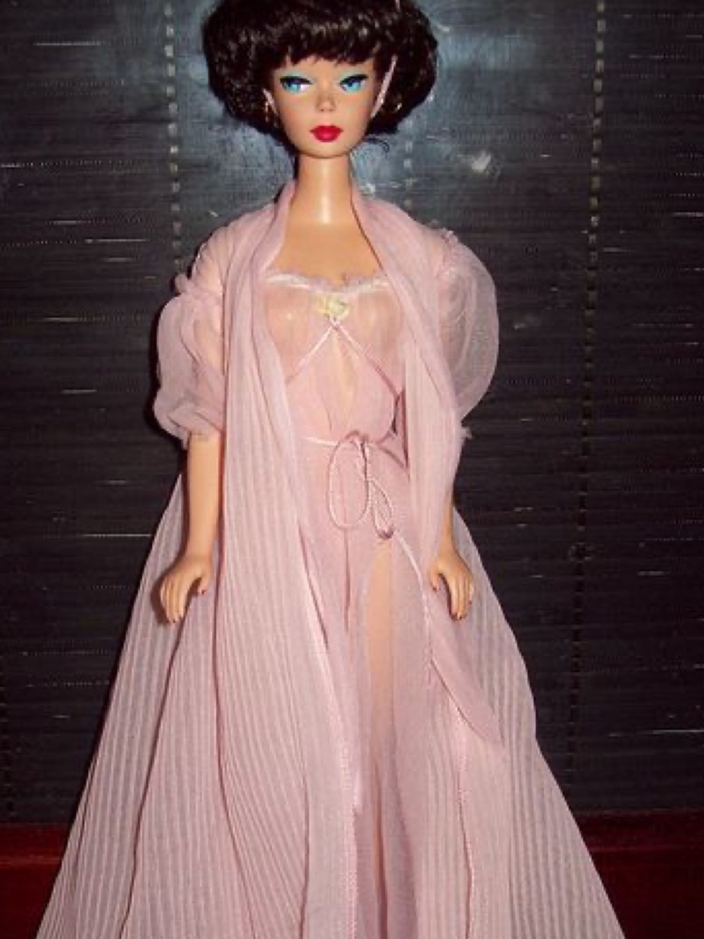Vintage Pink Peignoir slip nightie imperfection but fabulous - Picture 13 of 14